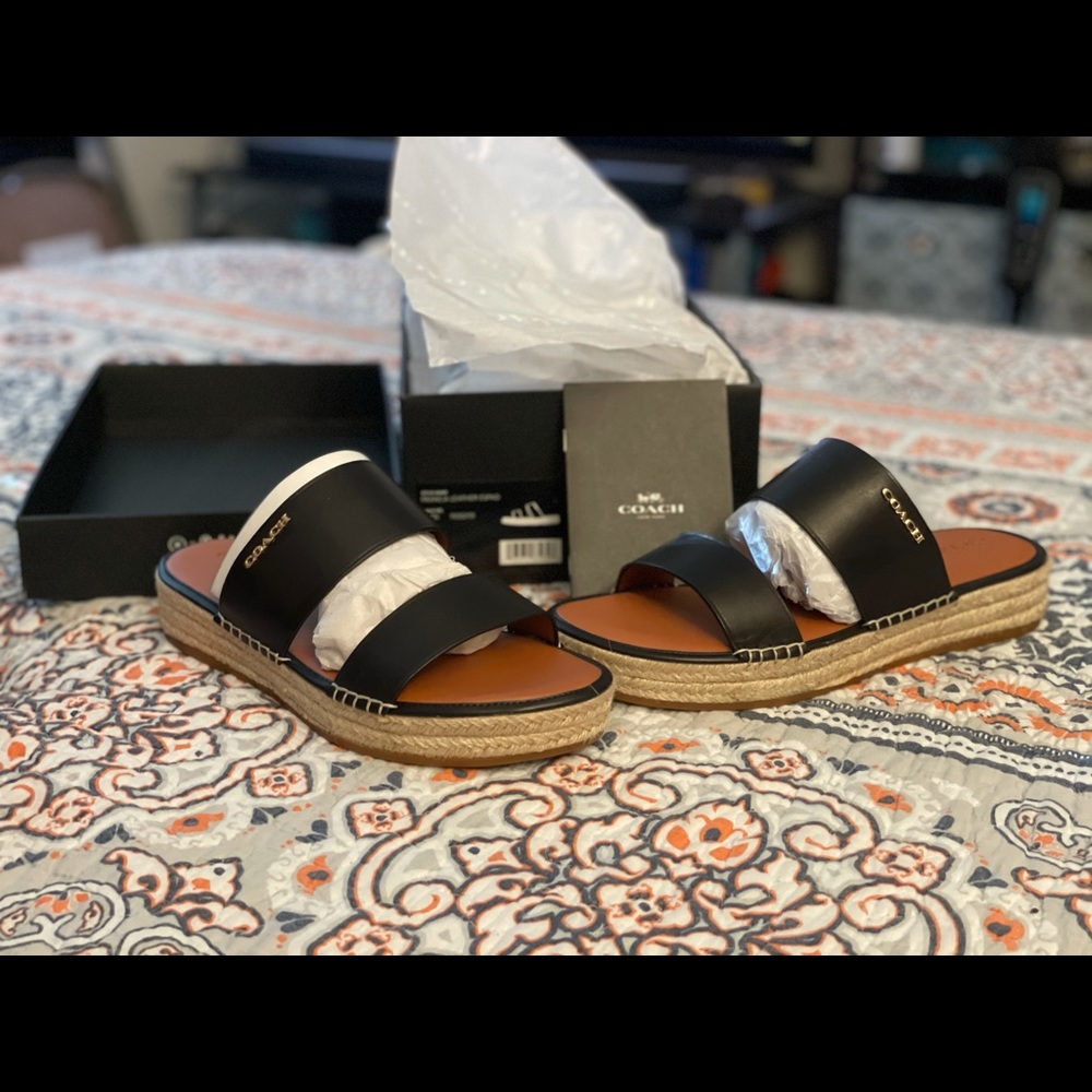 Coach Leather Espad (Slides)